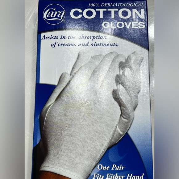 Cara 100% Dermatological cotton gloves size Medium. - Picture 1 of 5
